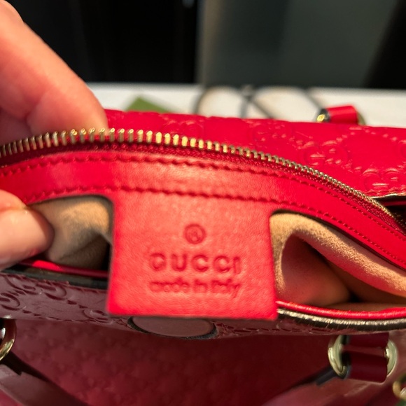 Guccisima leather AUTHENTIC handbag with shoulder strap - Picture 3 of 14